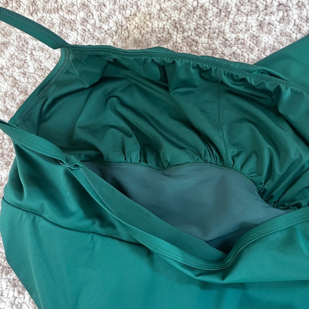 Popilush Built-In Shapewear Maxi Dress Emerald Green 3XL Adjustable Straps Jewel - Picture 9 of 13